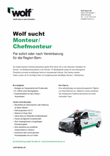 Monteur / Chefmonteur Region Bern