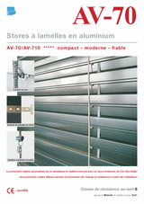 Description technique stores à lamelles (AV 70)